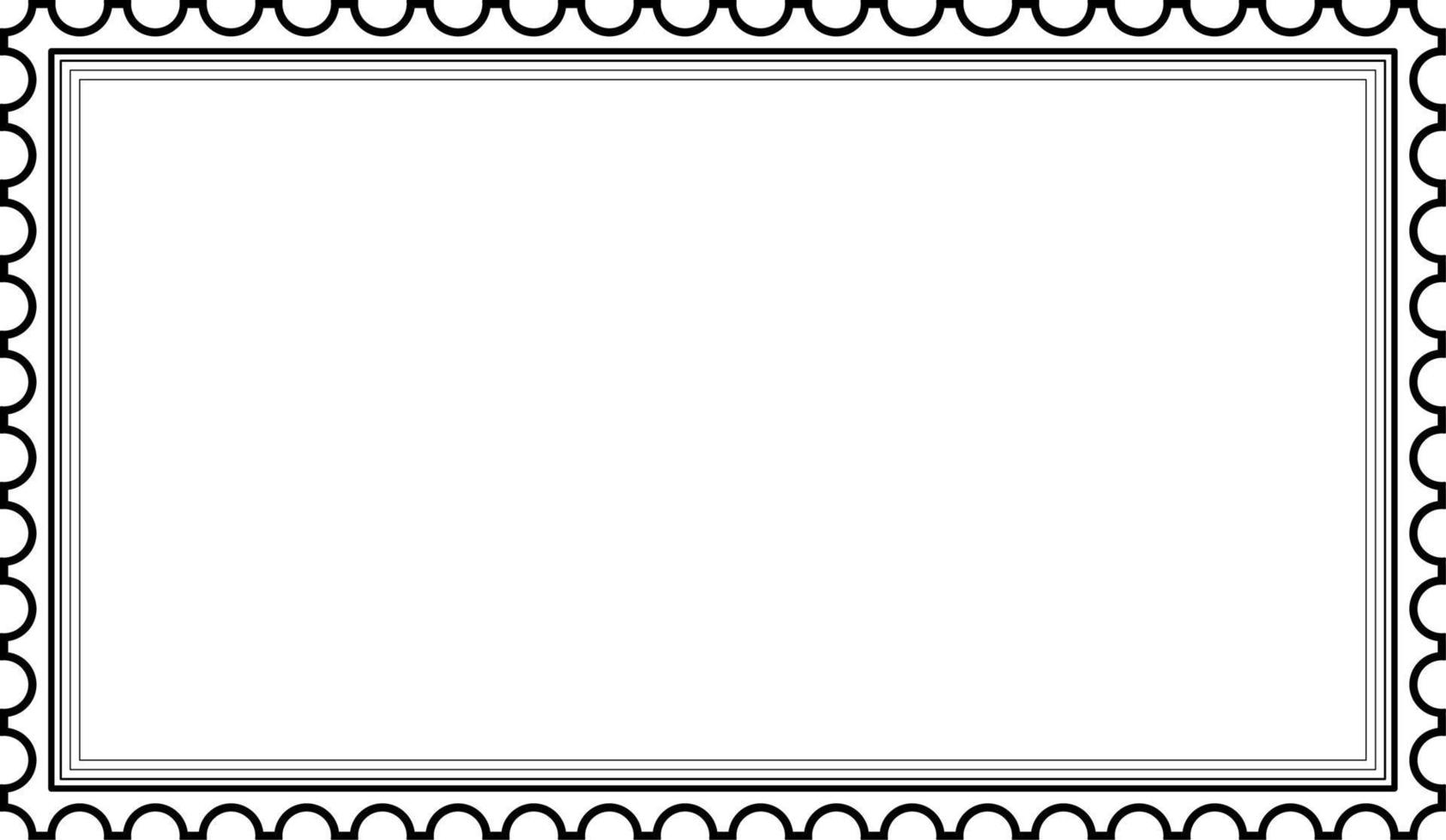 rectangle postage stamp frame with copy space for your text or design vector