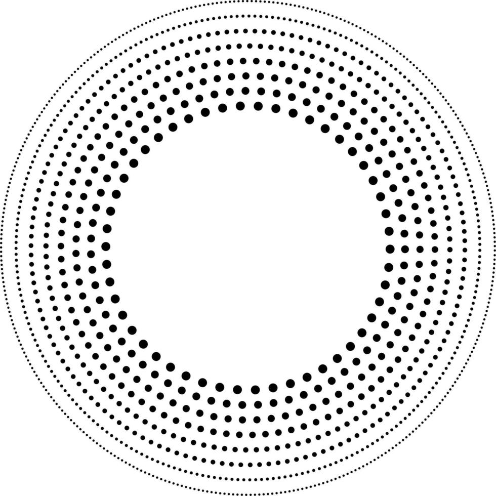 halftone dotted circle frame with copy space for your text or design vector