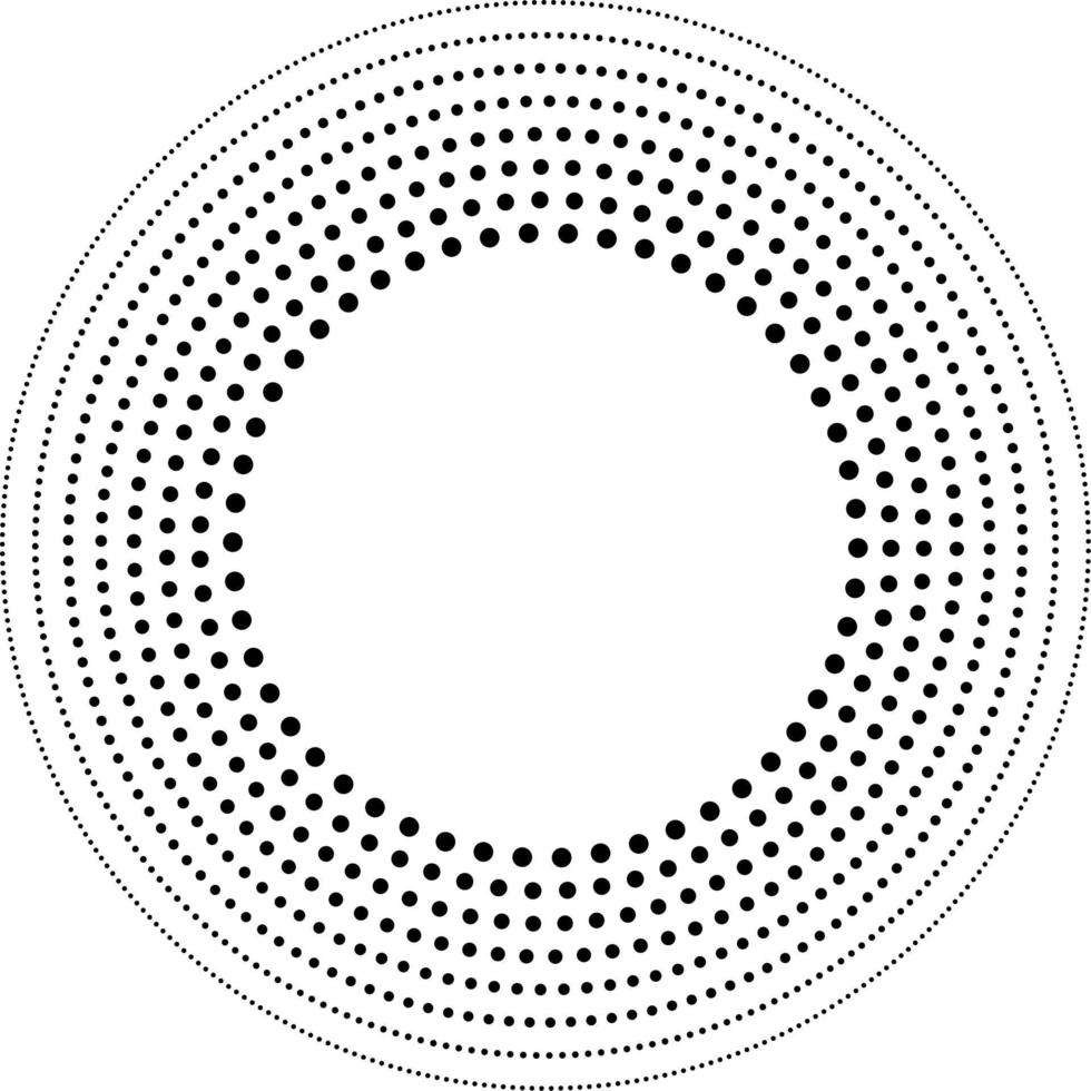 halftone dotted circle frame with copy space for your text or design vector