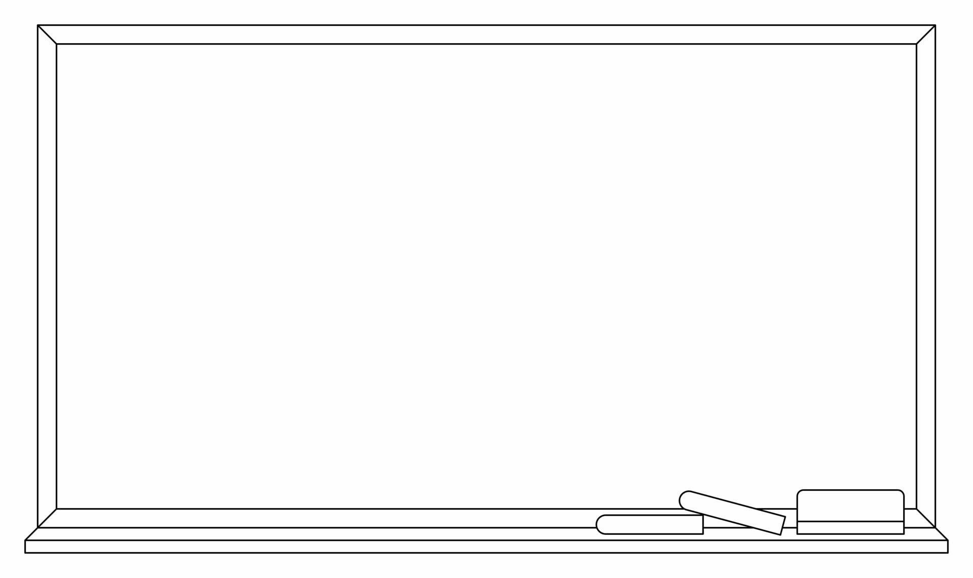 outline black board frame with copy space for your text or design