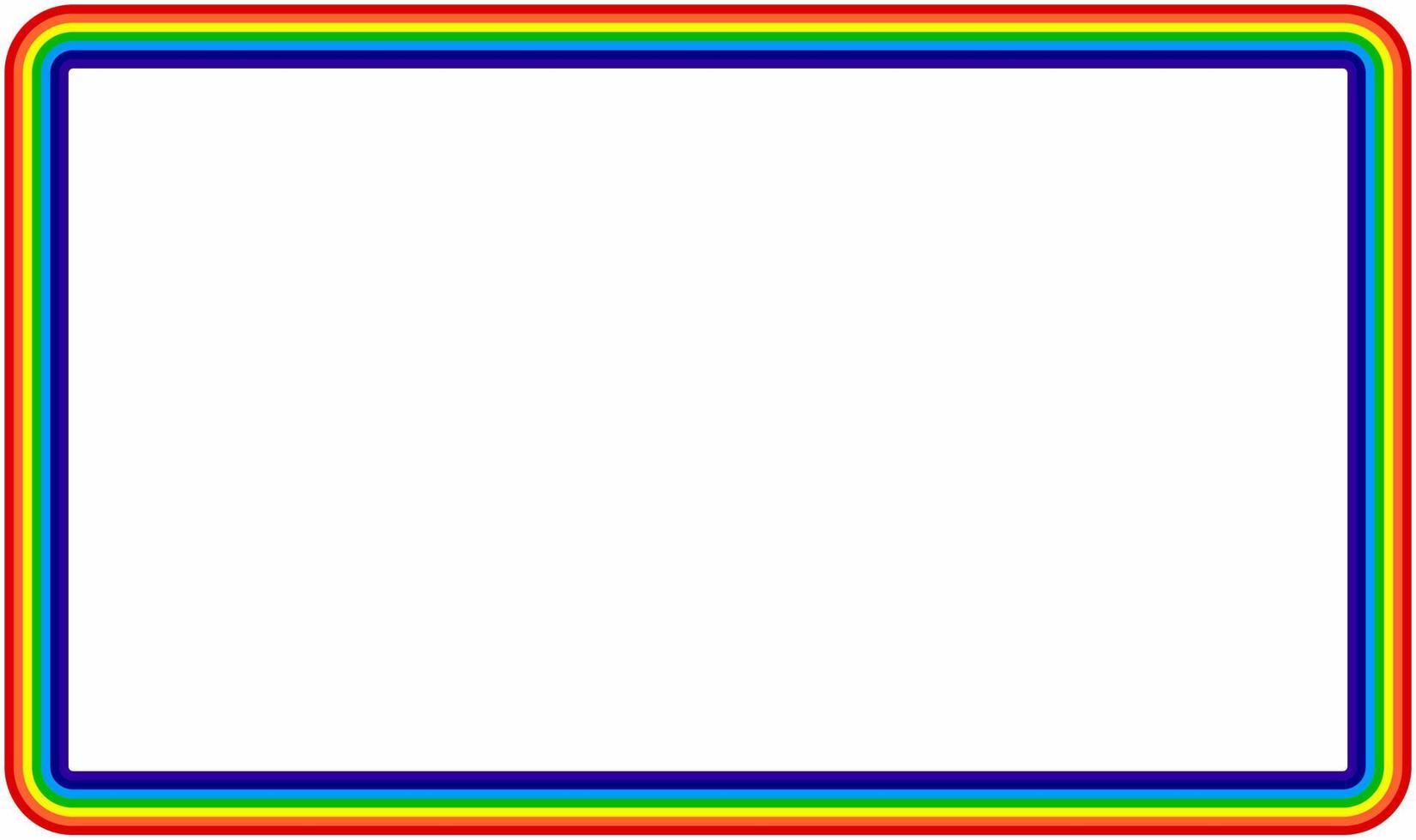 rectangle rainbow frame with copy space for your text or design vector