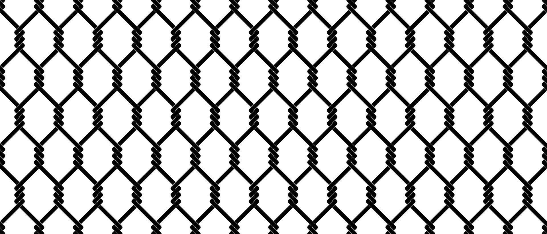 patrón transparente de malla de alambre blanco negro.patrón de eslabón de cadena vector