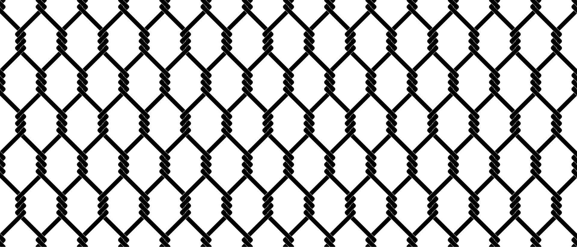 black white wire mesh seamless pattern.chainlink pattern vector