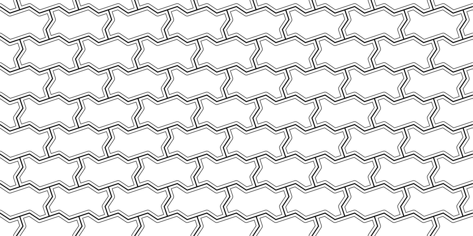 outline paving blocks seamless pattern vector