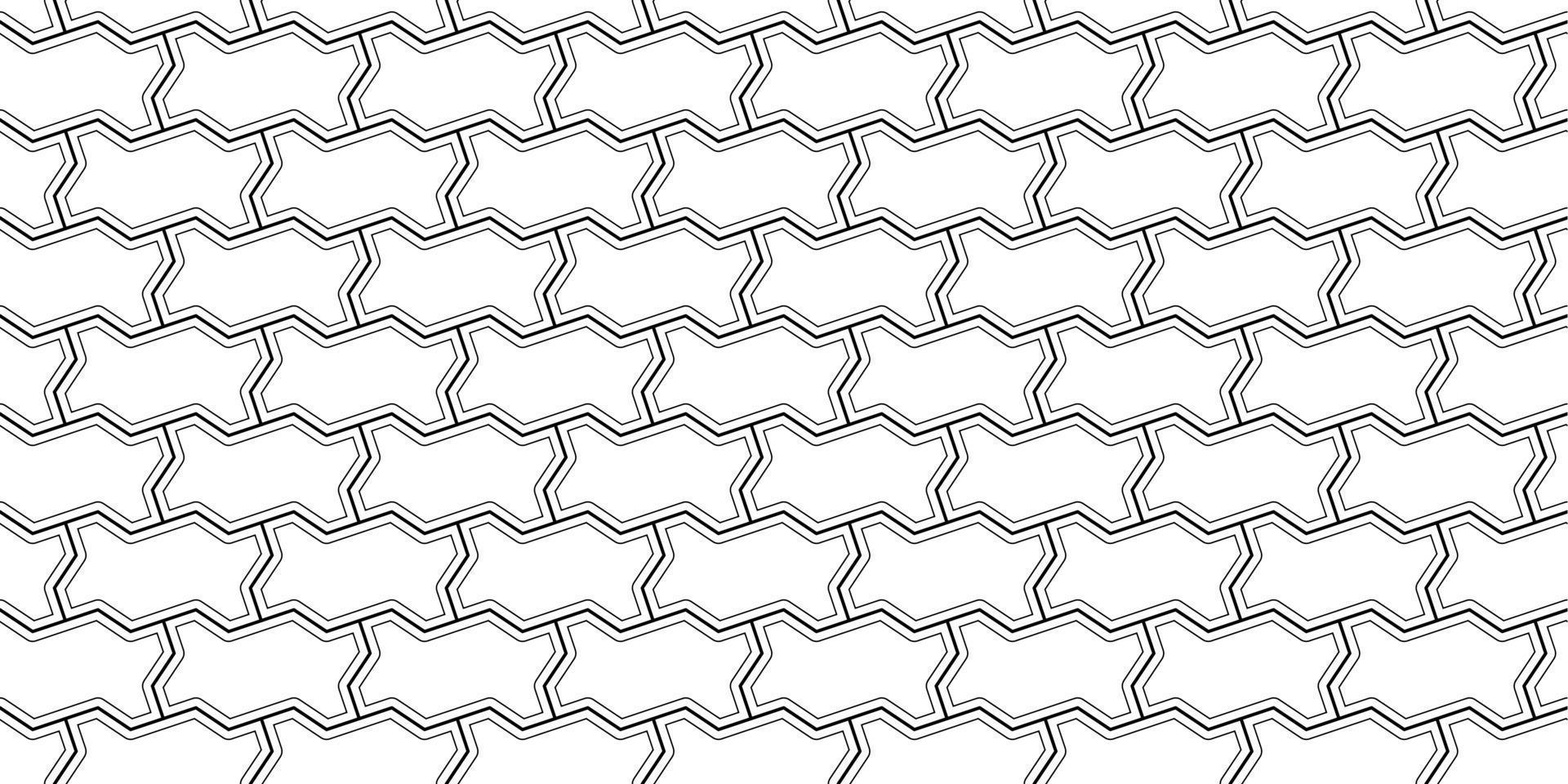 outline paving blocks seamless pattern vector