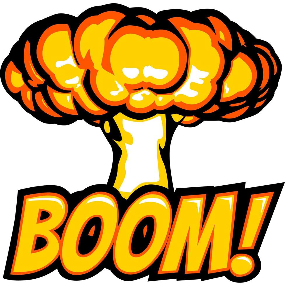 Boom Emote Cartoon Vector Illustration