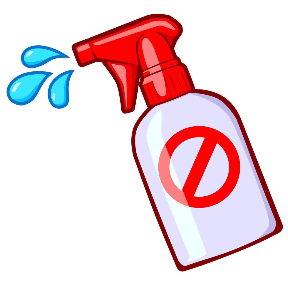 botella de spray emote dibujos animados vector ilustración