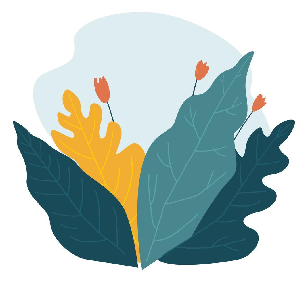 Foliage and blossom of spring or summer vector
