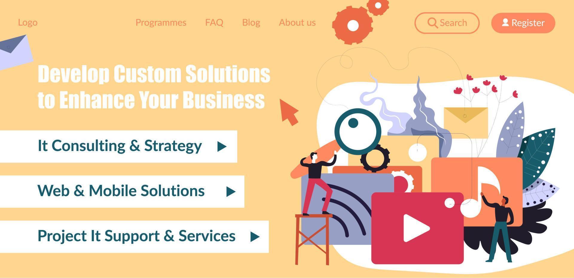 Develop customer solutions to influence business vector