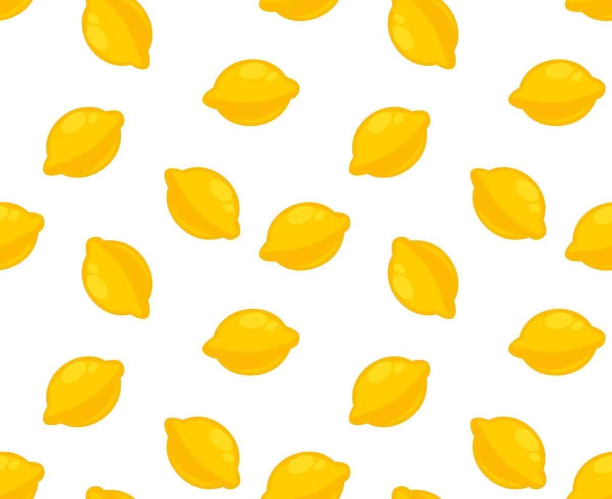limones enteros patrón sin costuras, estampado de cítricos agrios vector