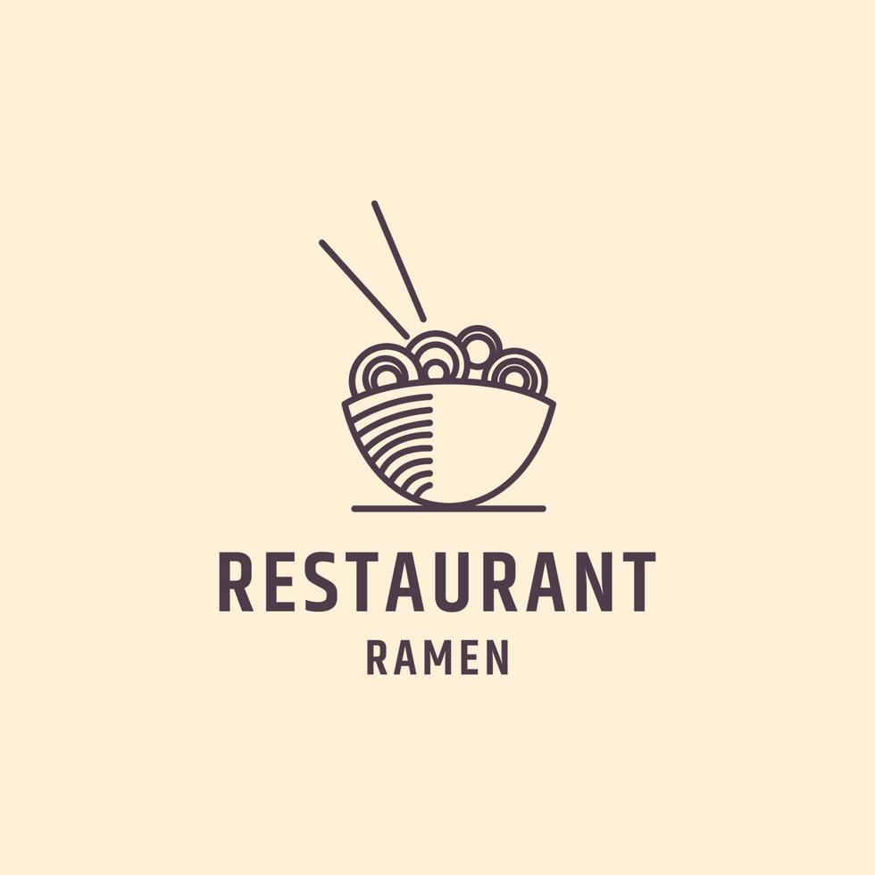 bowl of ramen noodle logo vector, logo  . vector