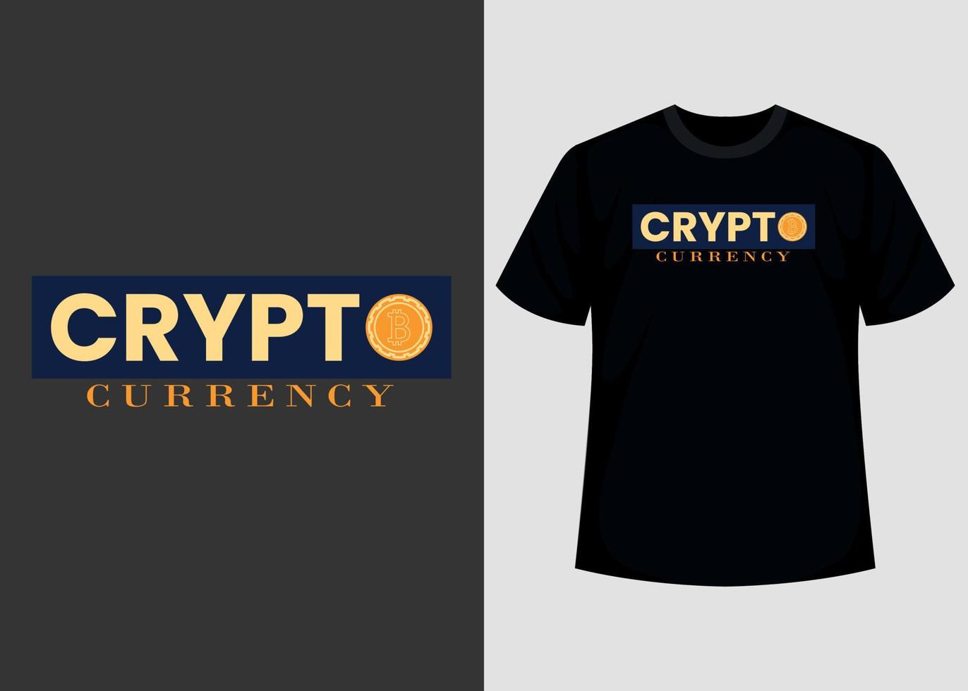 plantilla de vector gráfico de diseño de camiseta imprimible bitcoin crypto