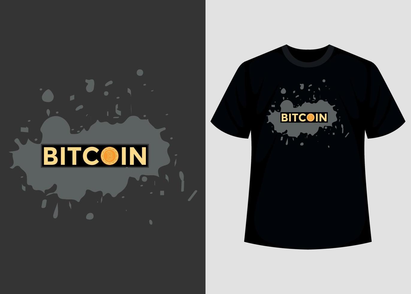 Bitcoin Crypto Printable T shirt Design Graphic Vector Template