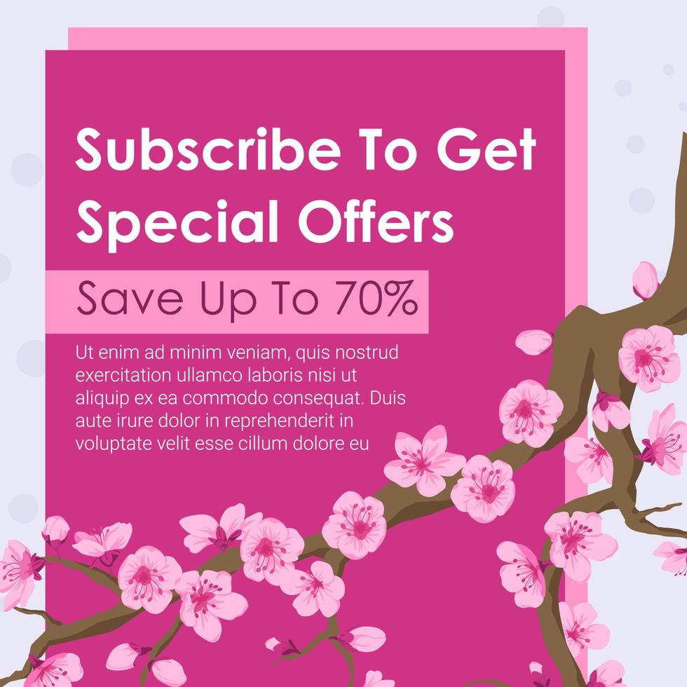 Subscribe to get special offers, save up with sale vector