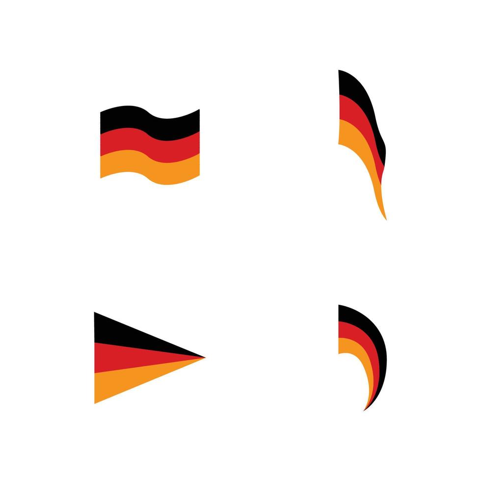 diseño de ilustración de logotipo de bandera alemana vector