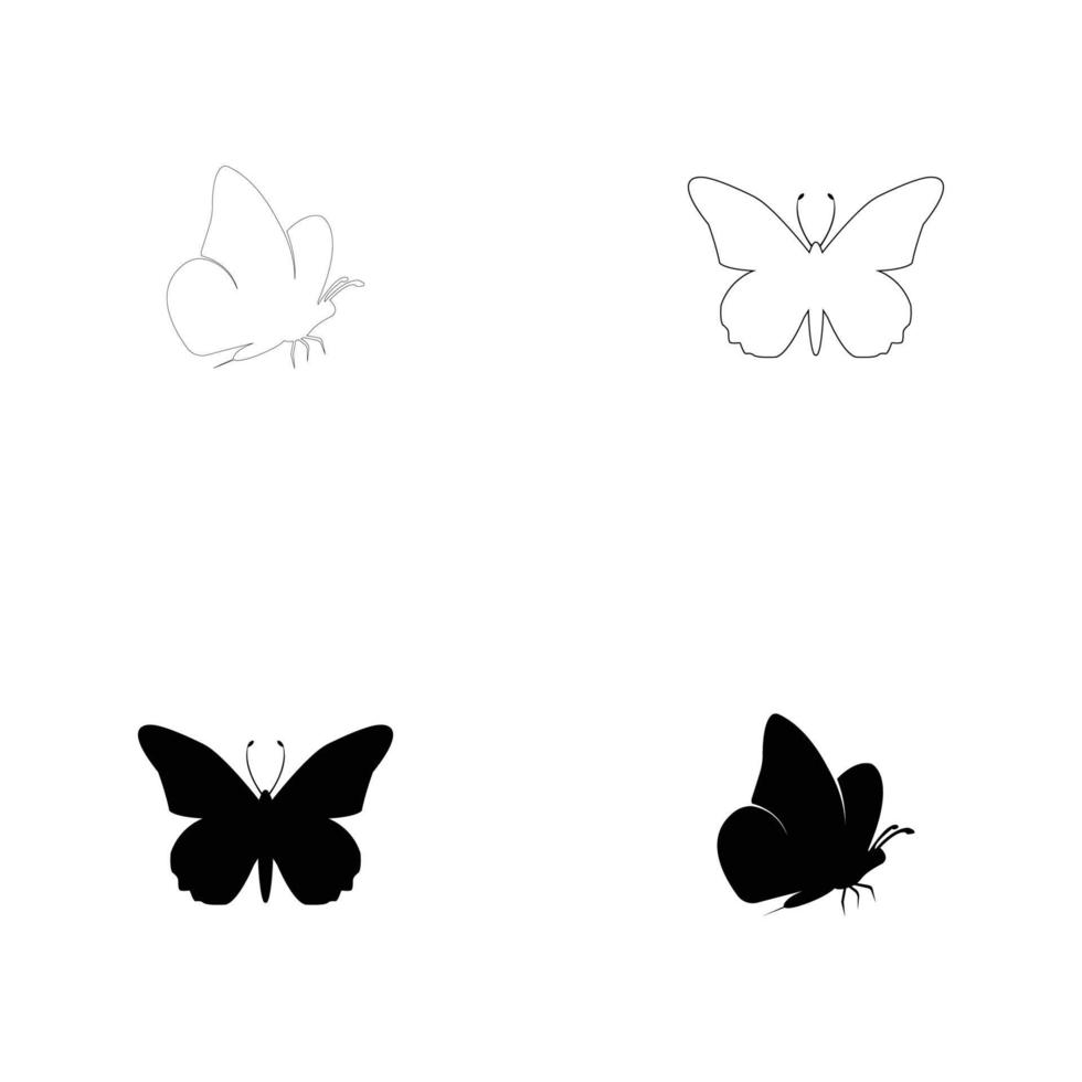 trendy butterfly logo design vector template