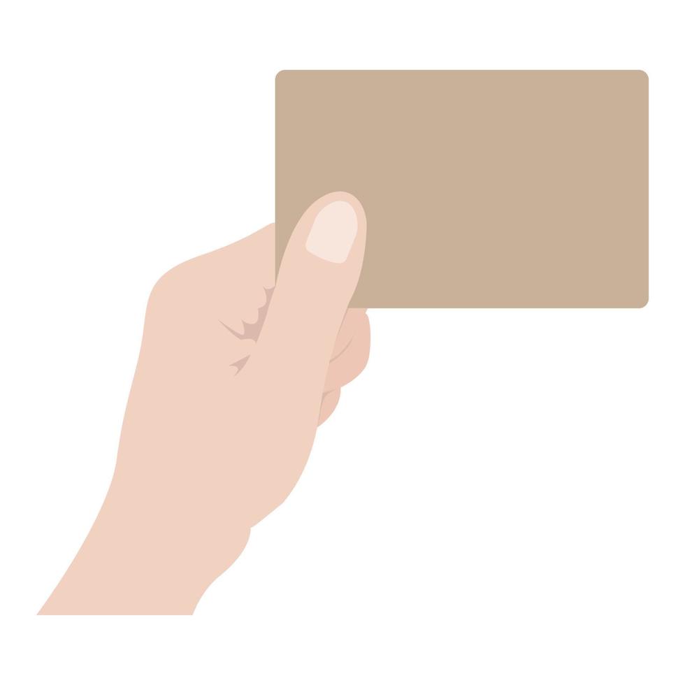 logo hand holding card illustration design vector