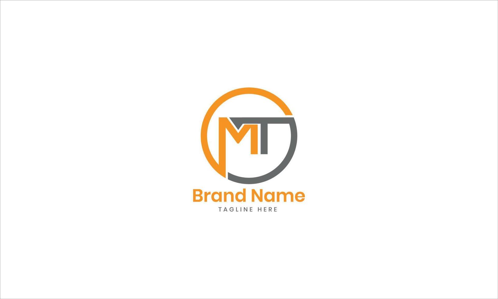 MT letter logo design with circle shape. tm logo design monogram. mt Circle vector