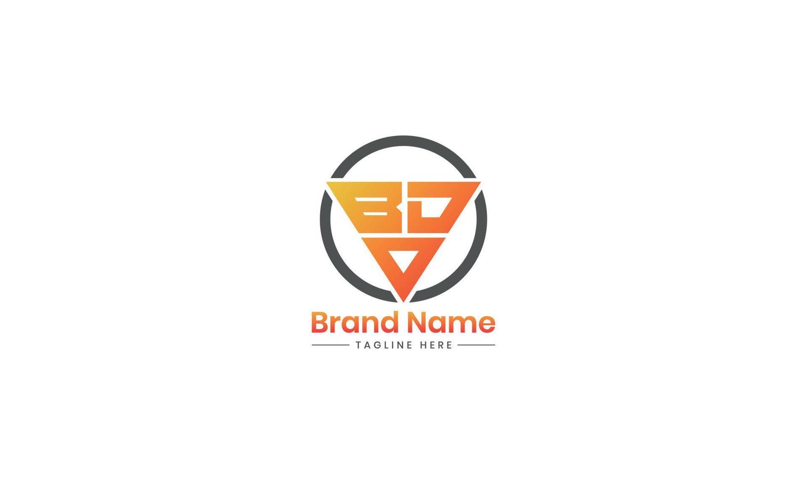 BDO triangle letter logo design with triangle shape. BDO triangle logo design monogram. BDO triangle vector