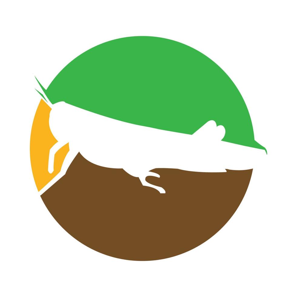 grasshopper logo illustration design vector