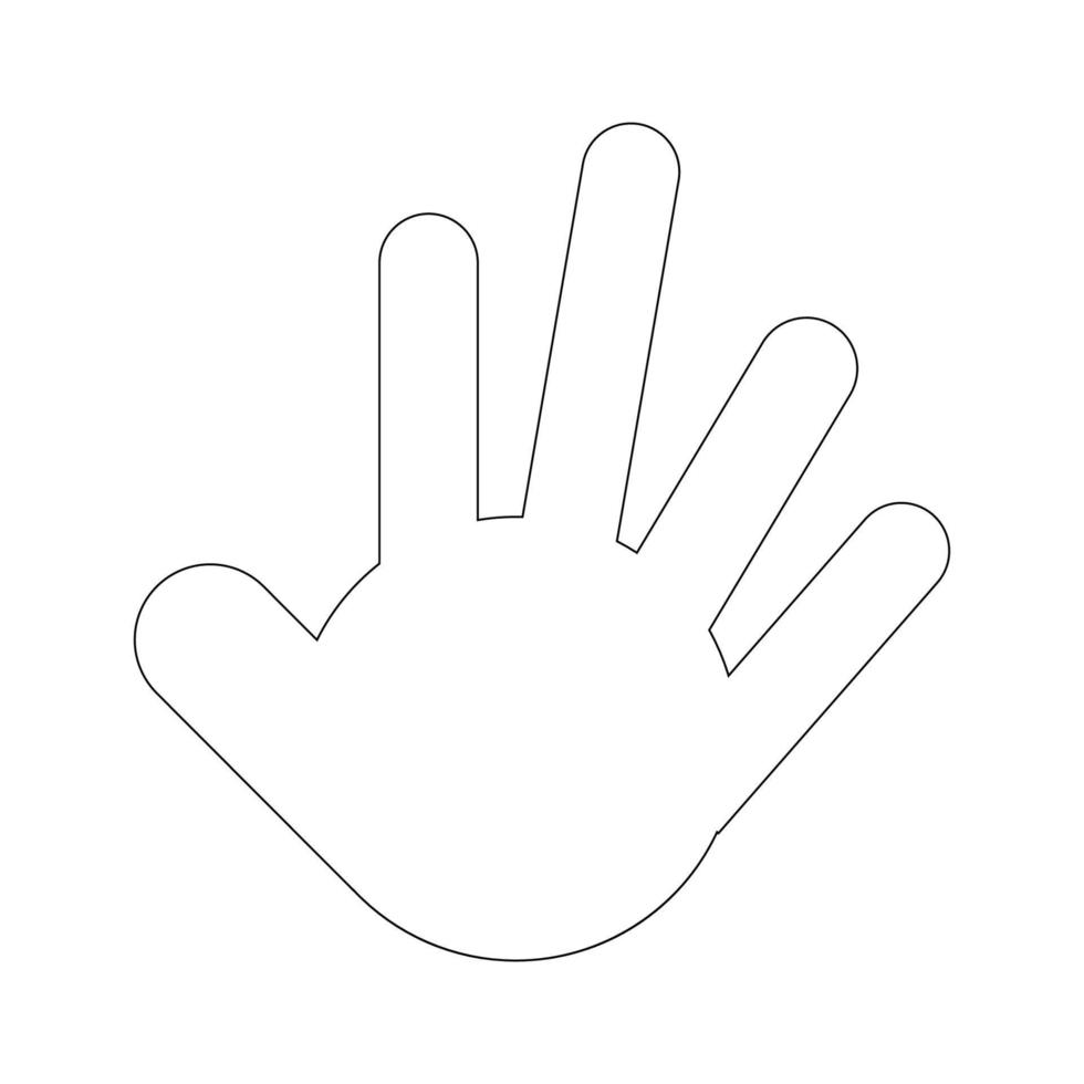 simple hand logo vector template