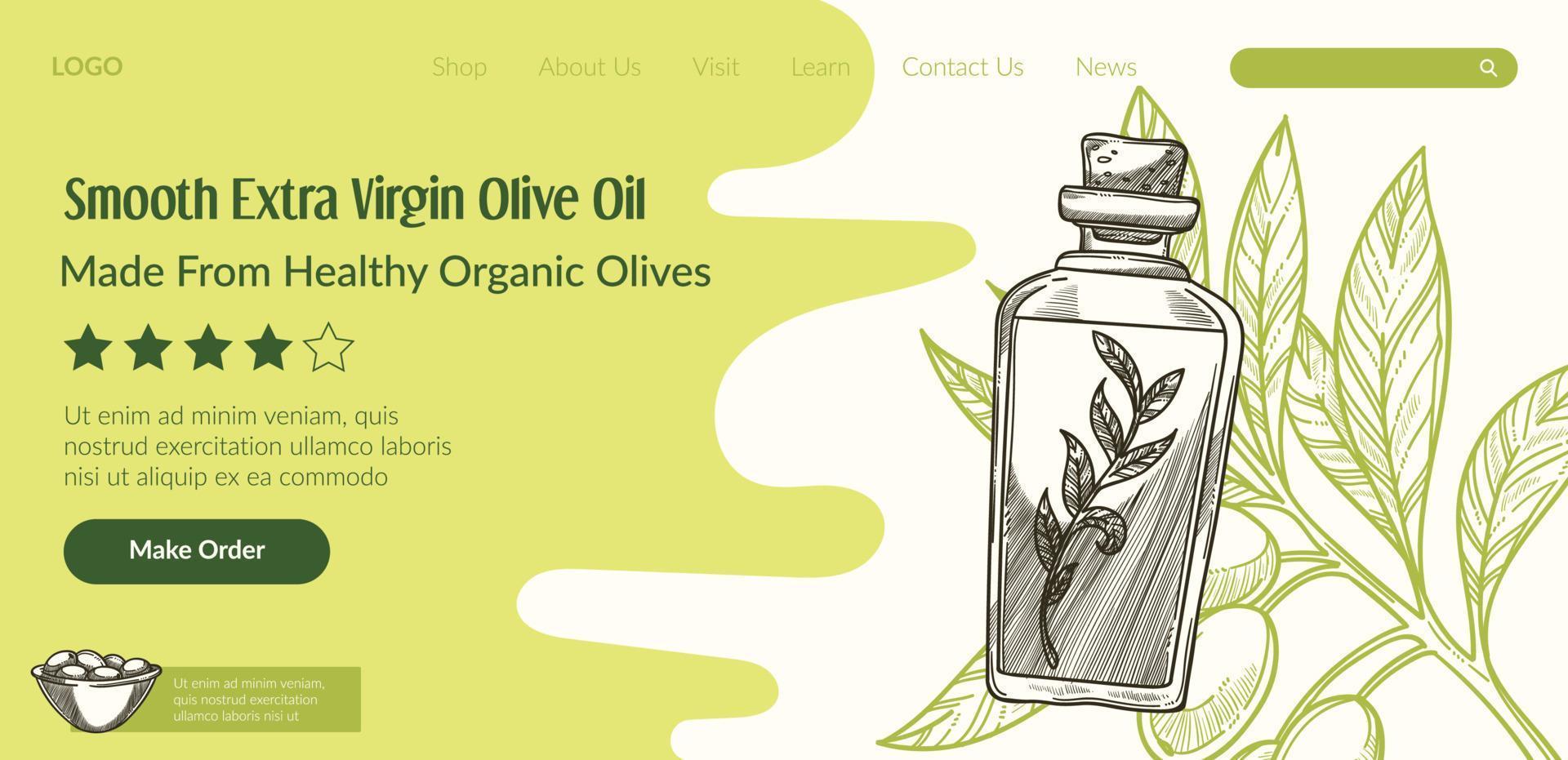 aceite de oliva virgen extra suave, elaborado con vector