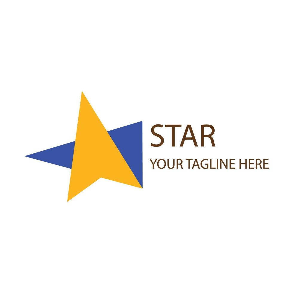 diseño de ilustración de logotipo de estrella simple y moderno vector