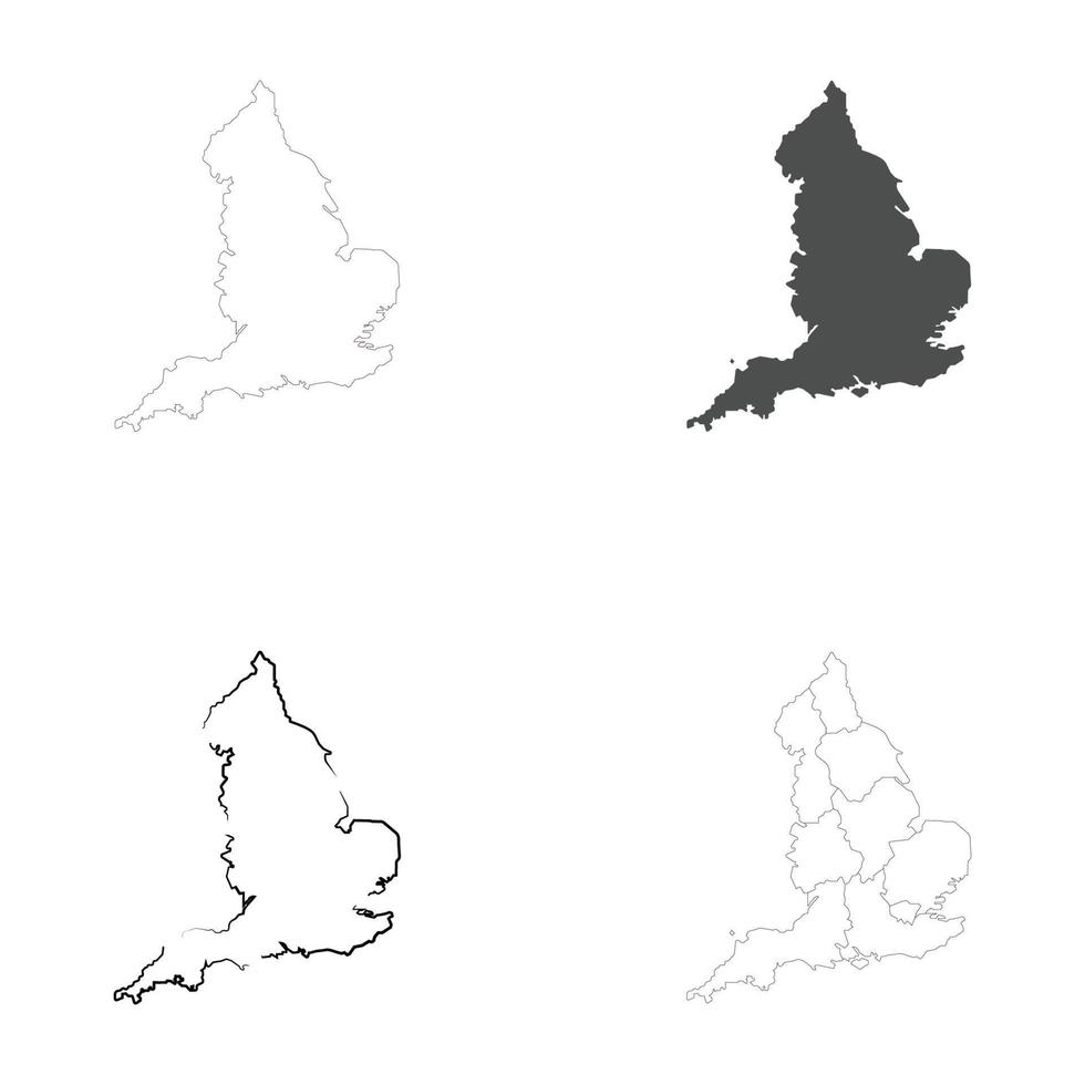 diseño de ilustración de logotipo de mapa de país inglés vector