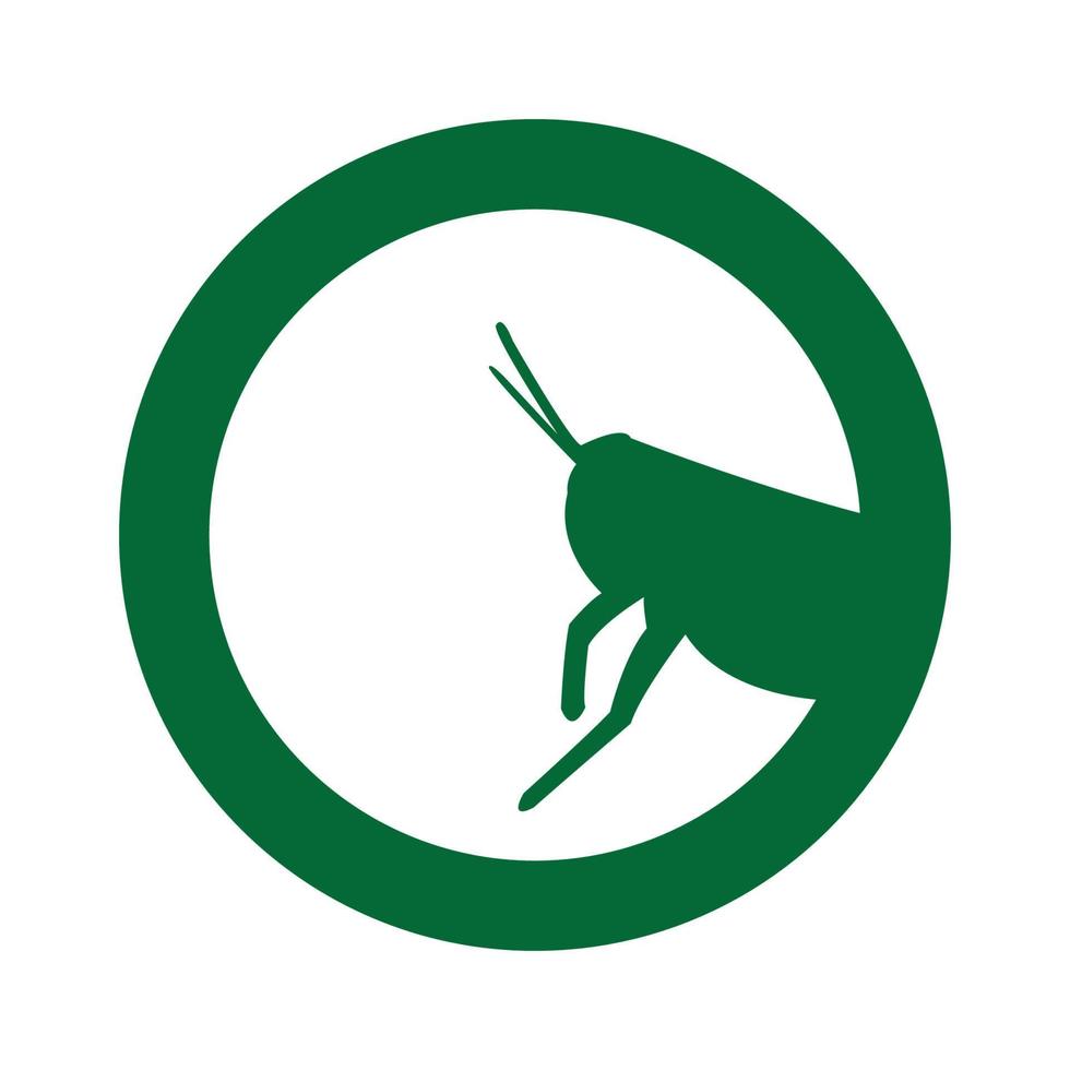 grasshopper logo illustration design vector