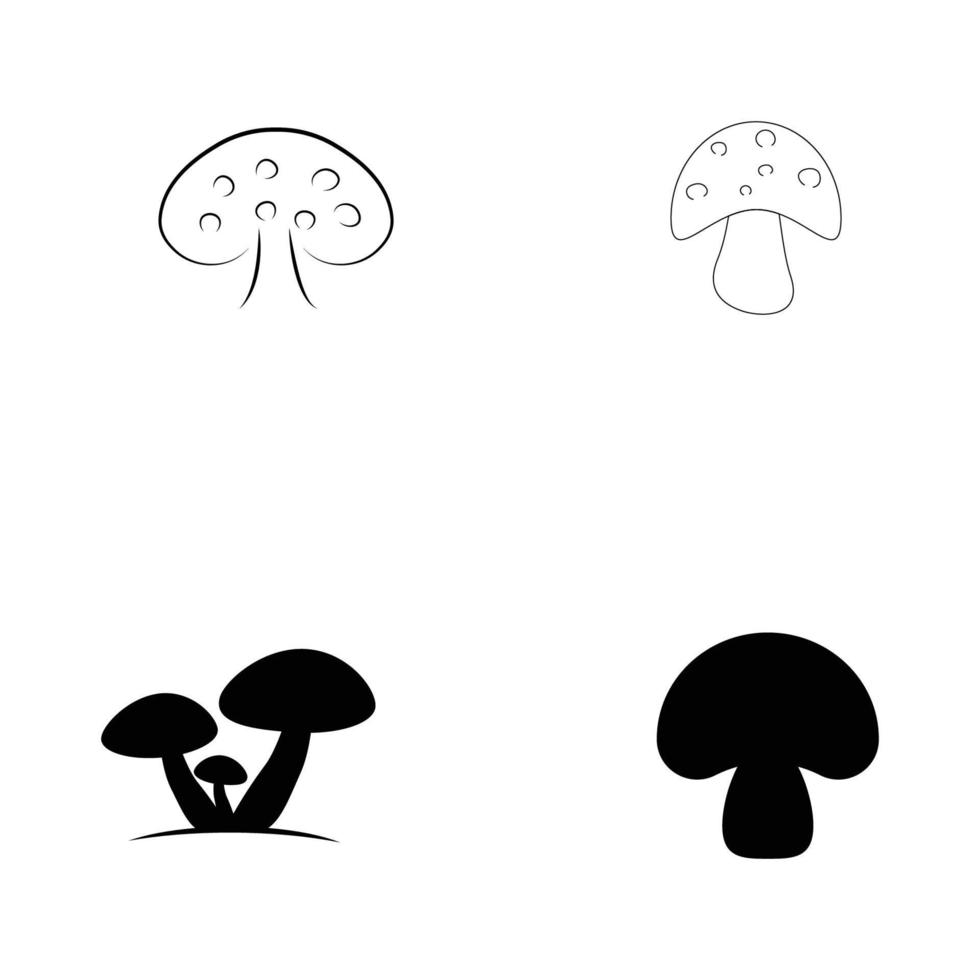 mushroom logo icon vector template