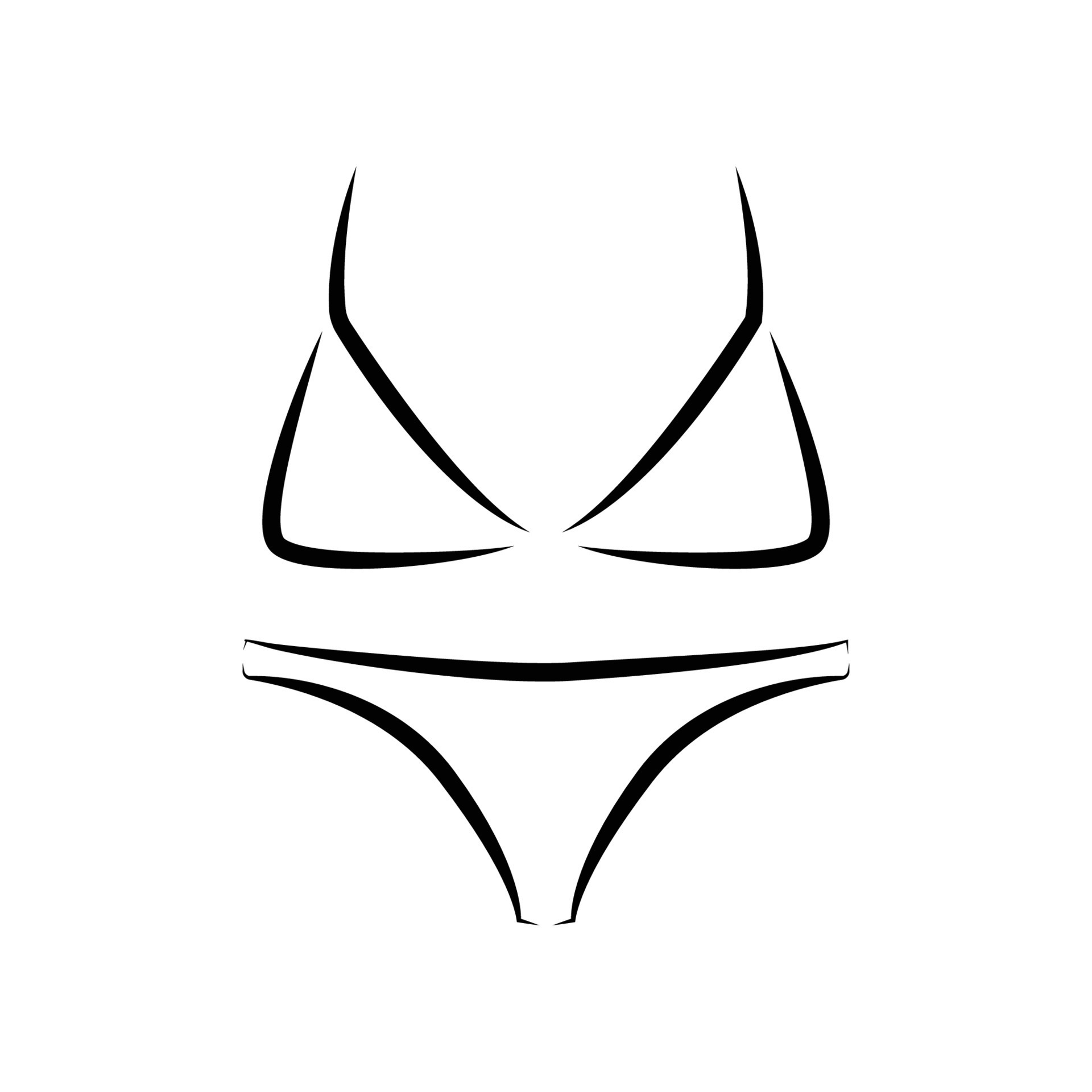 Swimsuits or Bikini Icon isolated on white background 17742120 Vector ...