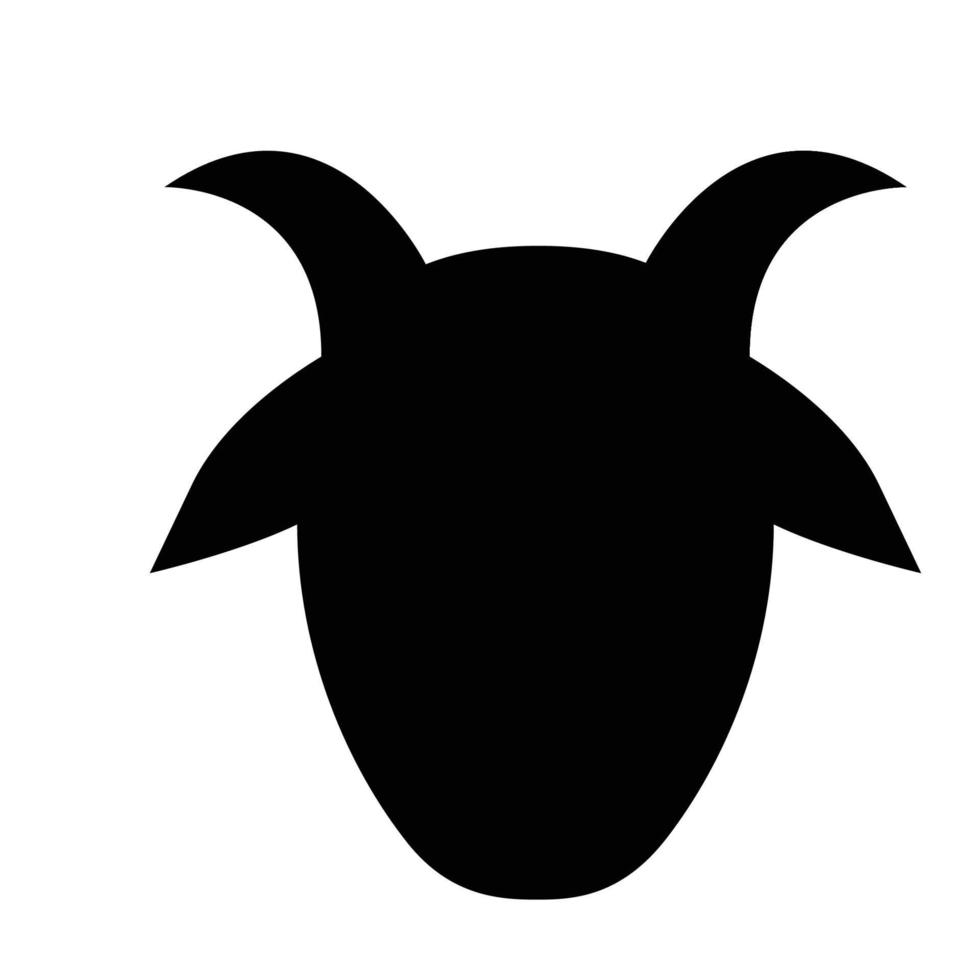 horned goat head logo vector template