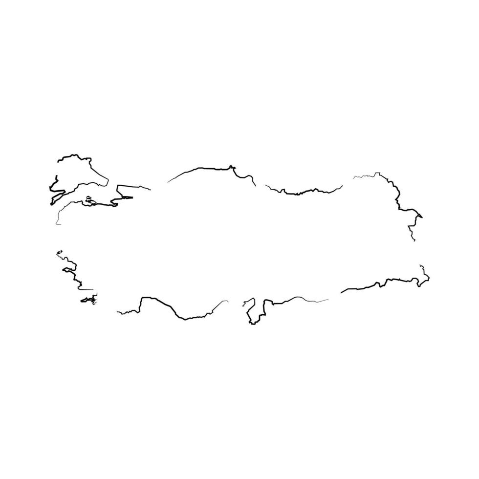 logotipo de mapa de pavo vector