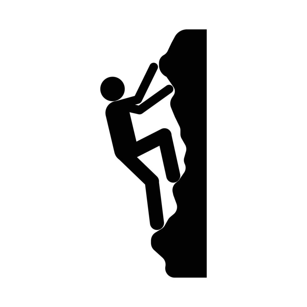 wall climbing icon on white background vector