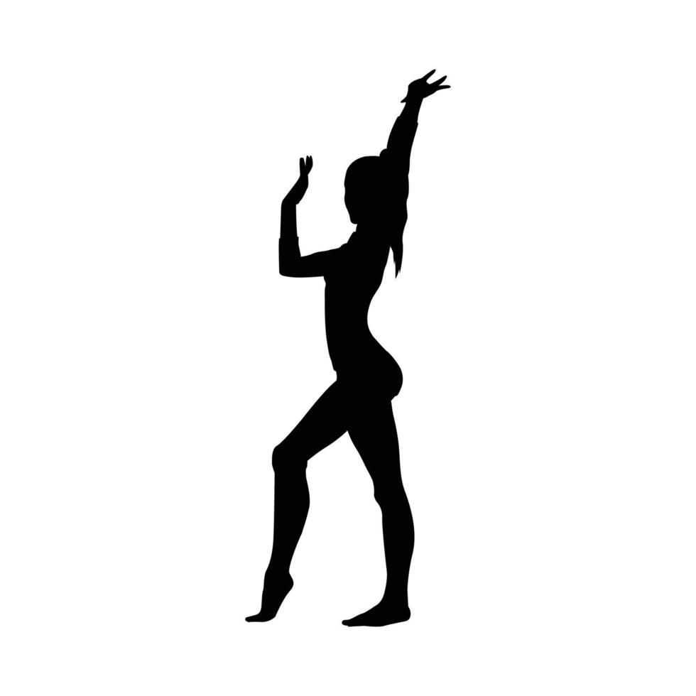 gymnastics woman icon vector