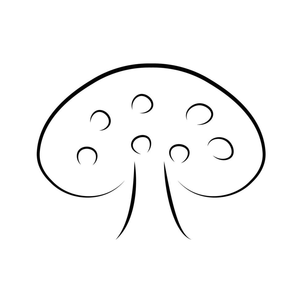 plantilla de vector de icono de logotipo de hongo