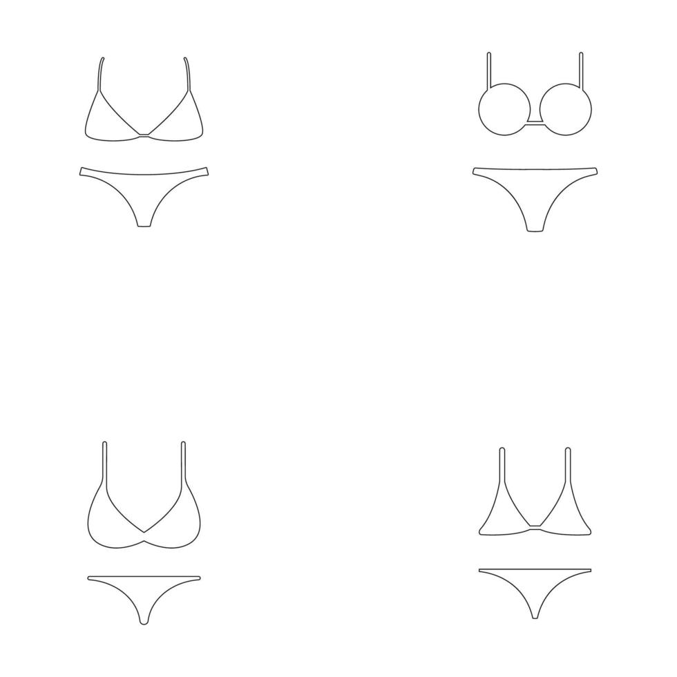 trajes de baño o bikini icono aislado sobre fondo blanco vector