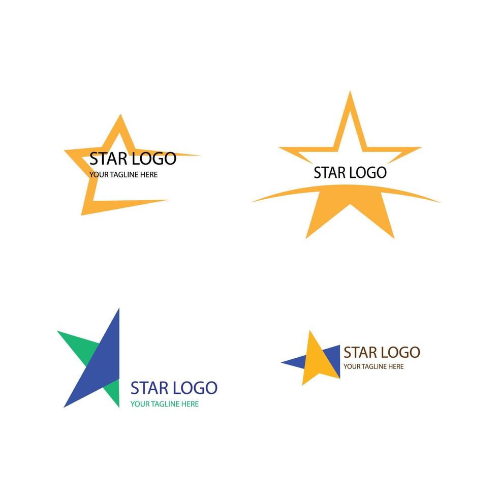 diseño de ilustración de logotipo de estrella simple y moderno vector