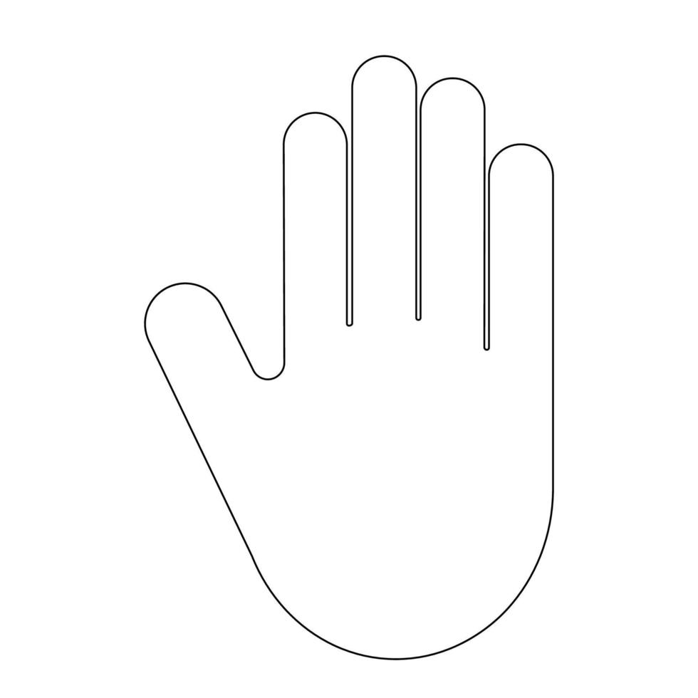 simple hand logo vector template