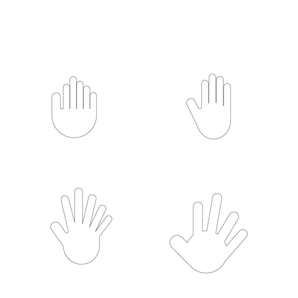 simple hand logo vector template