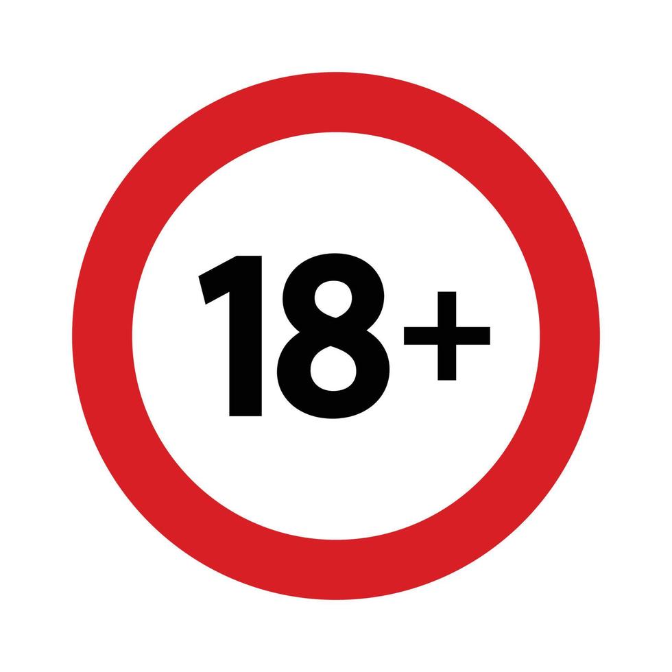 eighteen two and up icon vector