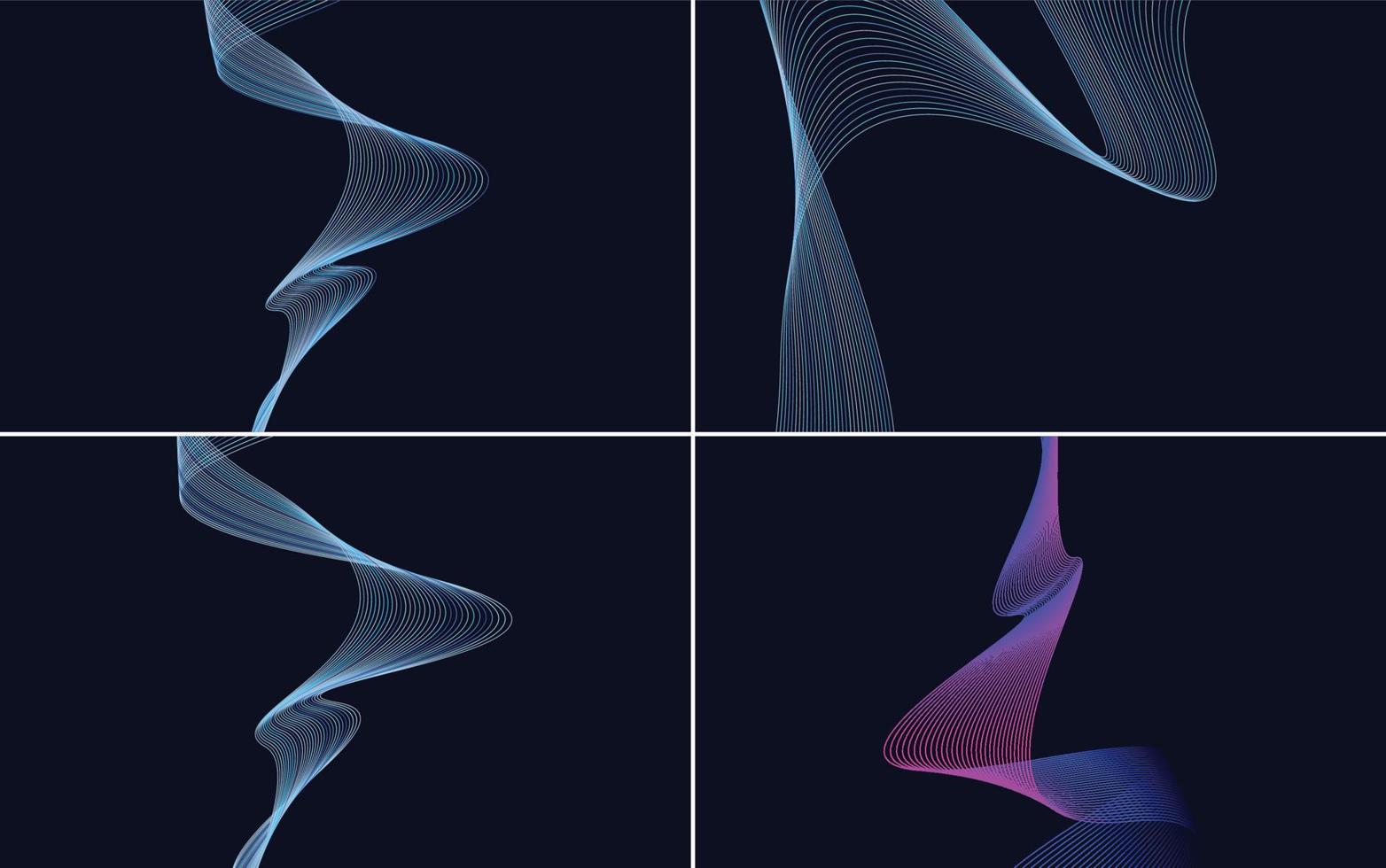 Collection of geometric minimal lines pattern set vector