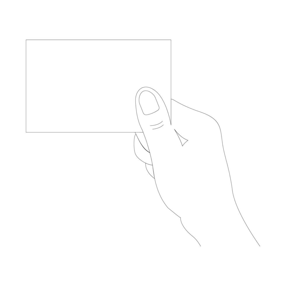 logo hand holding card illustration design vector