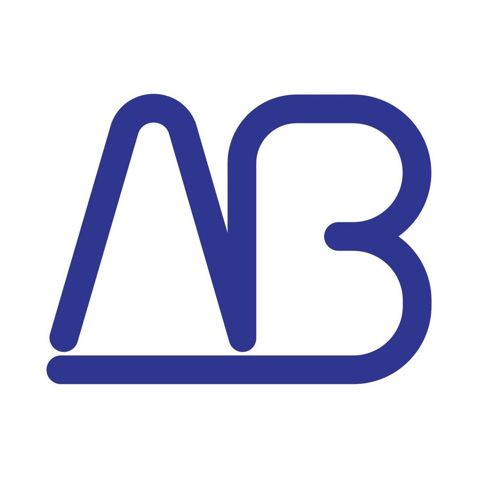 alphabet letters icon logo AB vector