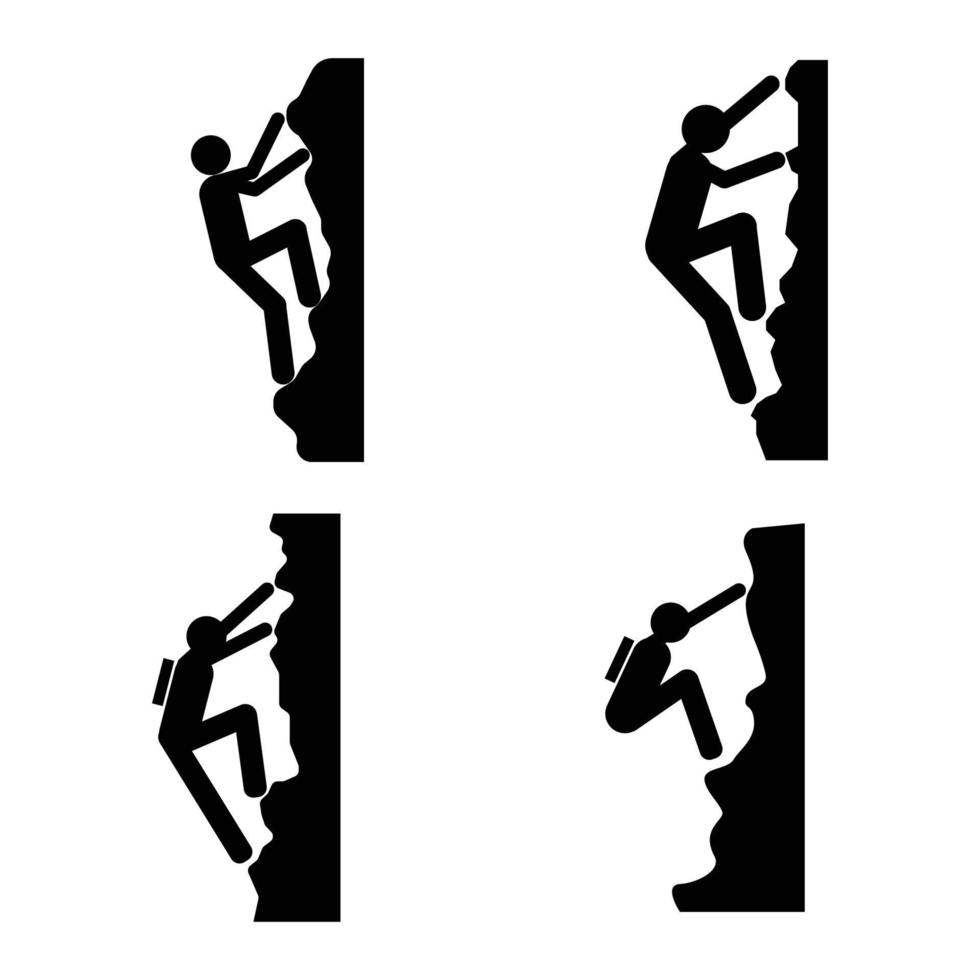wall climbing icon on white background vector