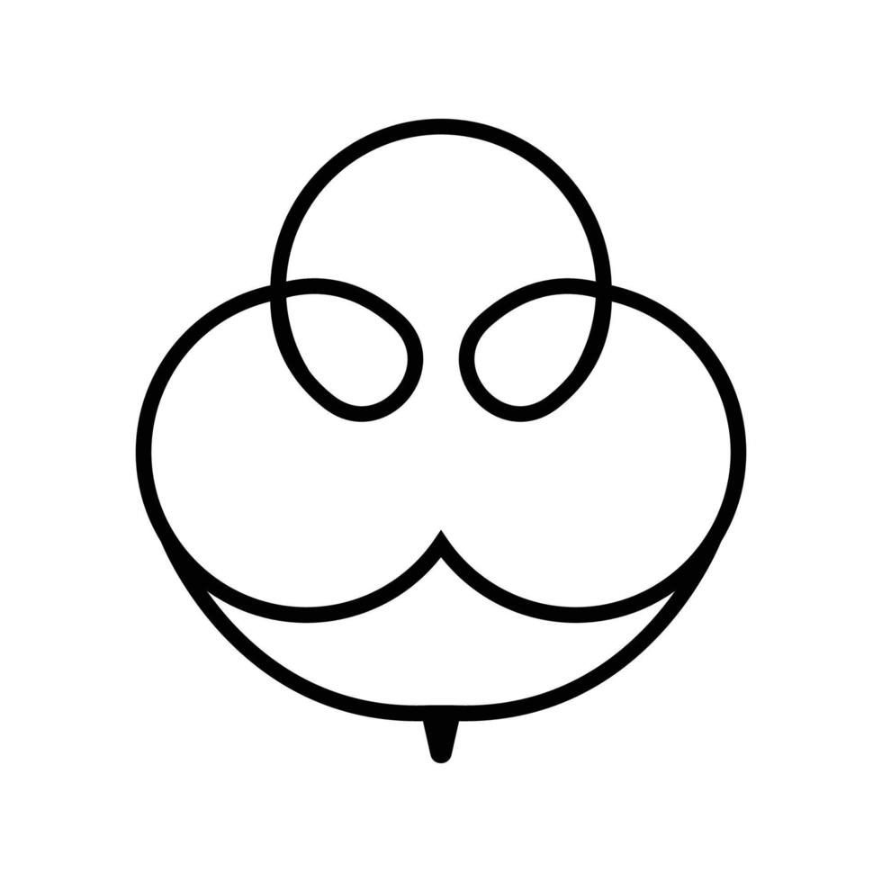 plantilla de vektor de icono de logotipo de algodón simple vector
