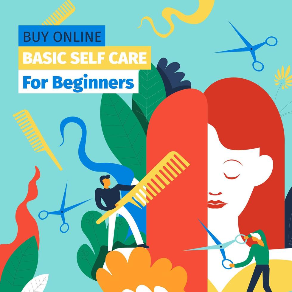 Buy online basic self care for beginners vector