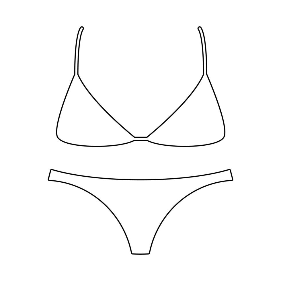 Swimsuits or Bikini Icon isolated on white background vector