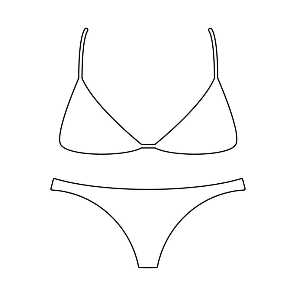 Swimsuits or Bikini Icon isolated on white background vector