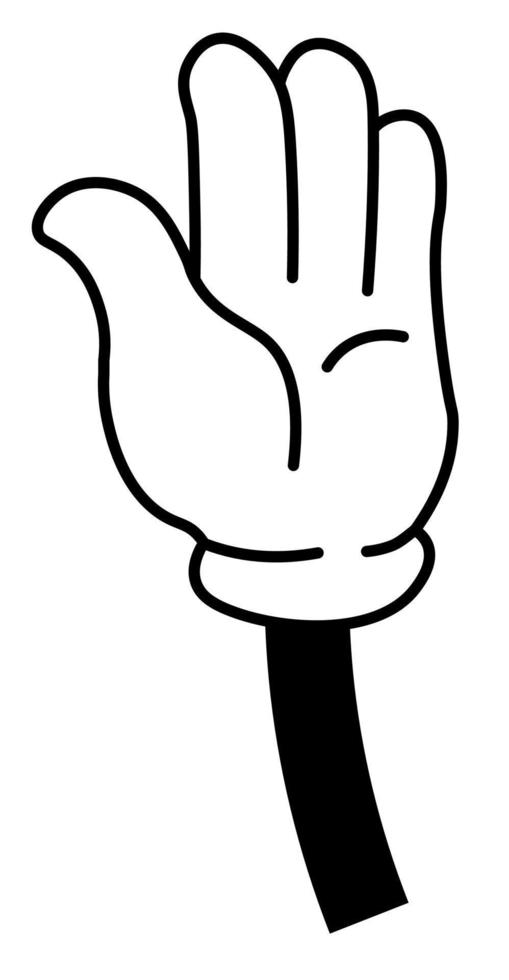 Hand gesture stop or greeting nonverbal signs vector